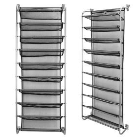 10 Tier Over The Door Shoe Rack Organizer Holder Hanging Storage Shelf for Closet Pantry Space Saver