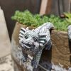 4pcs Planter Pot Hanger Miniatures, Fairy Garden Flower Pot Dragon Resin Statues, 3D Craft Climbing Decoration For Home Office Desktop Ornaments