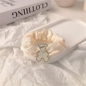 Women's Fashion Simple And Versatile Cute Bear Hair Ring (Color: Beige)