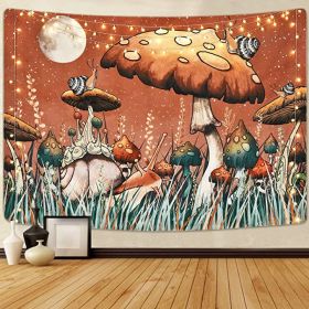 Living Room Bedroom Cartoon Snail Mushroom Print Decorative Tapestry (Option: 3 Style-150x300CM)