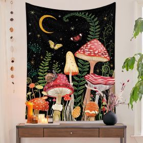 European Retro Mushroom Hanging Cloth Plant Homestay Tapestry (Option: J-200X150CMStar light)