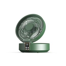 Desktop Shaking Head Folding Fan (Option: Green-USB)