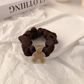 Women's Fashion Simple And Versatile Cute Bear Hair Ring (Color: Coffee)