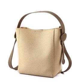 Genuine Leather Crossbody Shoulder Bag (Option: Milk tea color)