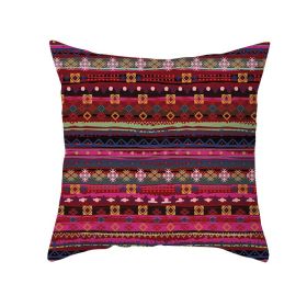 Fashionable Geometric Retro Linen Pillowcase (Option: 10 Style-45X45cm)