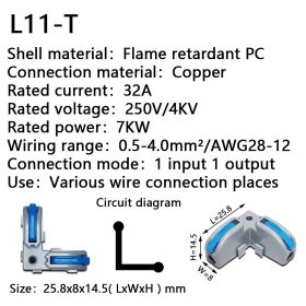 Quick Wiring Terminal Wire Connector (Option: L11T)