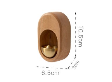 Solid Wood Hanging Door Bell Housewarming Gift Household Use (Option: Large beech wood version)