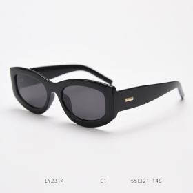 Fashion Polarized Sunglasses For Men And Women (Option: Bright black all grey)