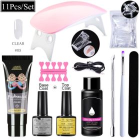 Shiny Transparent Gel Lengthening Nail Set (Option: 11PCSPGP005)