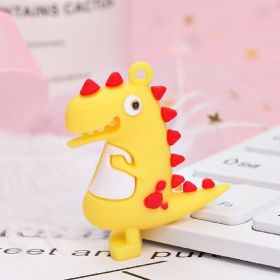 Cartoon Soft Rubber Keychain Pendant (Option: Yellow-12PCS)