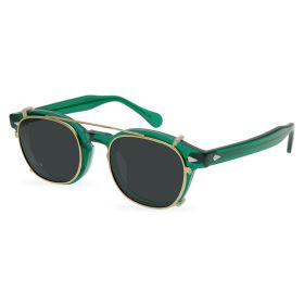 Classic American Vintage Clip Sunglasses (Option: Color7)