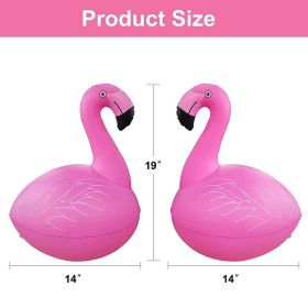 Luminous Flamingo Lamp Solar Charging Outdoor Waterproof Swimming Pool Floating (Option: Flamingo 2PC)