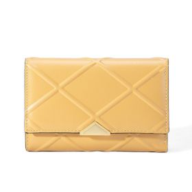 Women's Fashion Diamond Triangle Wallet (Color: Yellow)