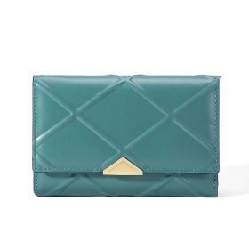 Women's Fashion Diamond Triangle Wallet (Color: Green)