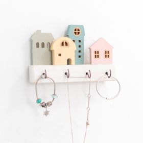 Wall Decoration Cute Key Wooden Storage Rack (Option: Style D)