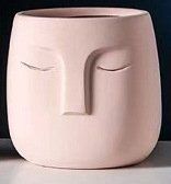 Nordic Abstract Figure Flower Pot Home Decoration Living Room Vase (Option: Pink-16.5x16.5cm)