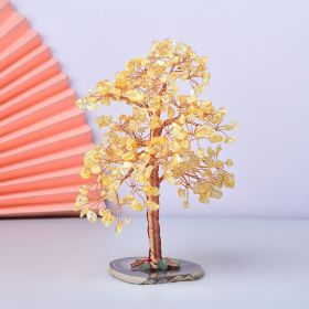 Natural Crystal Crushed Stone Fortune Tree Ornaments (Option: Citrine)