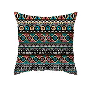 Fashionable Geometric Retro Linen Pillowcase (Option: 9 Style-45X45cm)