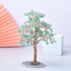 Natural Crystal Crushed Stone Fortune Tree Ornaments (Option: Green Tung Phosphorus)