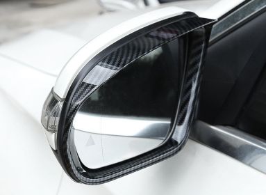 Electroplated Back Adhesive Paste Rearview Mirror Rainshield (Option: New Bgrade carbon fiber patte)