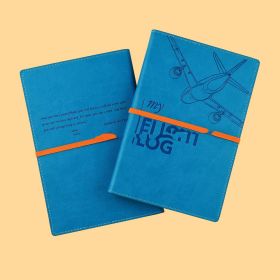 Fashion Simple Airline Travel Record Handwritten Notebook (Option: Sky Blue)