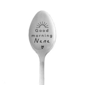 Valentine's Day Gift Engraved Stainless Steel Long-handled Spoon (Option: 7 Style)