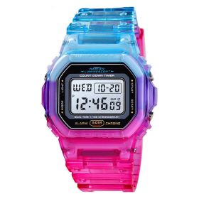 Transparent Belt Sports Watch Female (Option: Mixed Color1)