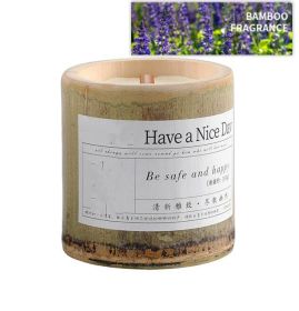 Indoor Long-lasting Bamboo Fragrance Aromatherapy Candle Gift (Option: Juniper lavender-S)