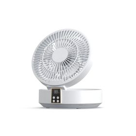 Desktop Shaking Head Folding Fan (Option: White-USB)