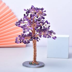 Natural Crystal Crushed Stone Fortune Tree Ornaments (Option: Amethyst)