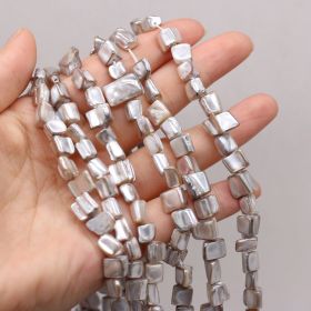 Natural Cow Head Shell Beads Beads DIY Jewelry Accessories (Color: Grey)