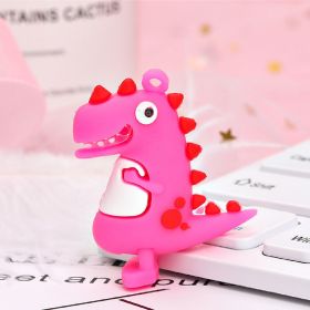 Cartoon Soft Rubber Keychain Pendant (Option: Rose Red-12PCS)