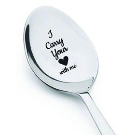 Valentine's Day Gift Engraved Stainless Steel Long-handled Spoon (Option: 2 Style)