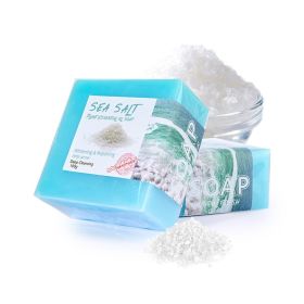 Natural Handmade Goat's Milk Silk Cleansing Soap Cleansing Bath (Option: Sea Salt-English Tags)