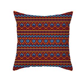 Fashionable Geometric Retro Linen Pillowcase (Option: 8 Style-45X45cm)