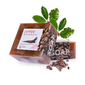 Natural Handmade Goat's Milk Silk Cleansing Soap Cleansing Bath (Option: Coffee-English Tags)