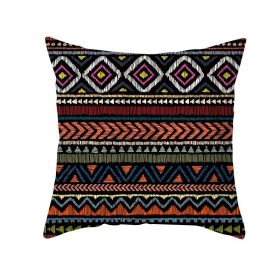 Fashionable Geometric Retro Linen Pillowcase (Option: 14 Style-45X45cm)