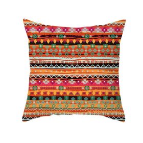 Fashionable Geometric Retro Linen Pillowcase (Option: 12 Style-45X45cm)