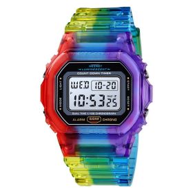 Transparent Belt Sports Watch Female (Option: Mixed Color2)