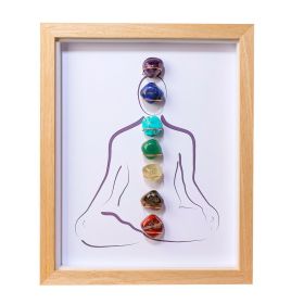 Natural Crystal Rolling Stone Frame Decoration (Option: Natural crystal rolling stone)