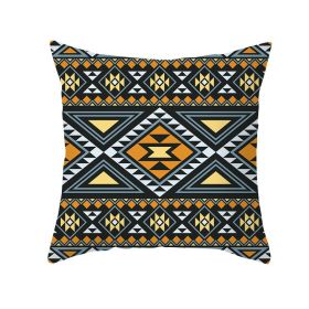 Fashionable Geometric Retro Linen Pillowcase (Option: 7 Style-45X45cm)