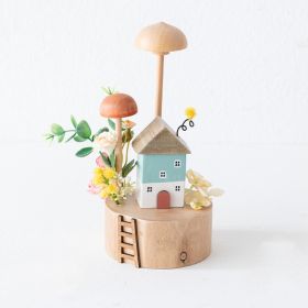 Healing Home House Mushroom Decoration Gift (Color: Blue)