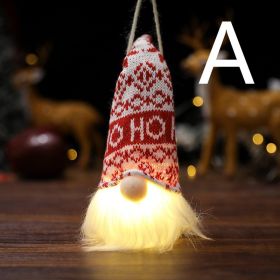 Santa Faceless Doll With Lighted Pendant (Option: A)