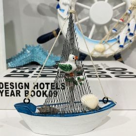 1pc Boat Shaped Decoration Craft (Style: Boat - Seagull)