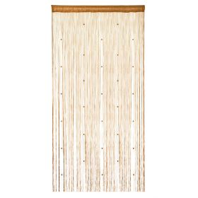 Crystal Beaded String Door Curtain Beads Room Divider Fringe Window Panel Drapes (Color: gold)