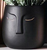 Nordic Abstract Figure Flower Pot Home Decoration Living Room Vase (Option: Black-16.5x16.5cm)