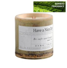 Indoor Long-lasting Bamboo Fragrance Aromatherapy Candle Gift (Option: Fried plum tea-S)