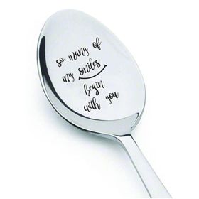 Valentine's Day Gift Engraved Stainless Steel Long-handled Spoon (Option: 6 Style)