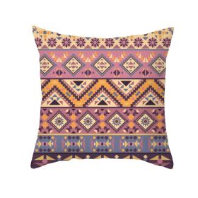 Fashionable Geometric Retro Linen Pillowcase (Option: 2 Style-45X45cm)