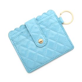 Women's Fashion Simple Leather Wallet Coin Purse (Option: D1 Diamond Blue)